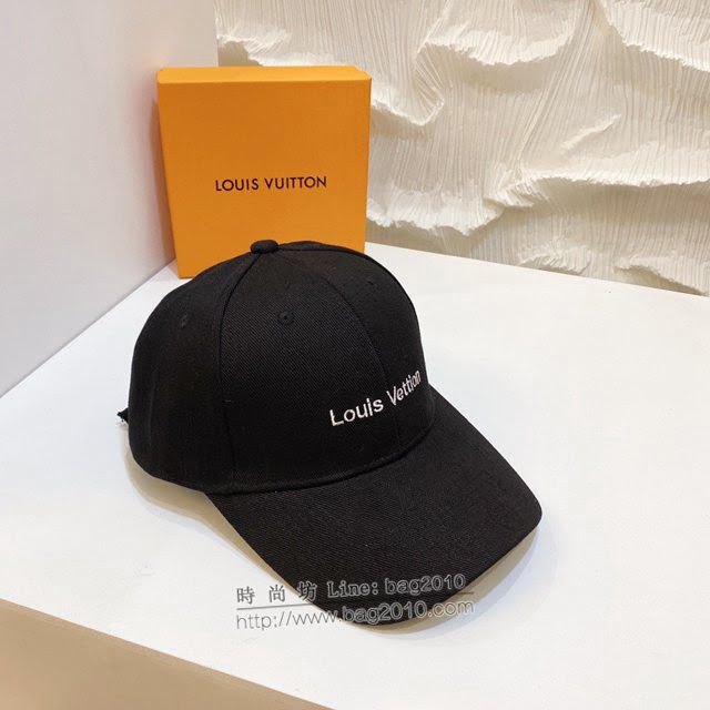 LV男女同款帽子 路易威登新款印花棒球帽鴨舌帽  mm1223